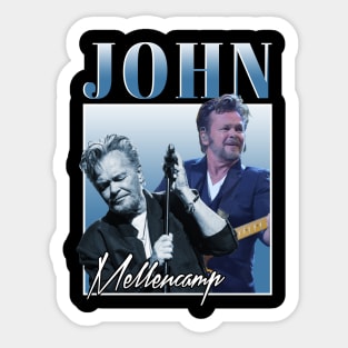 John J. Mellencamp Retro 90s Artwork Sticker